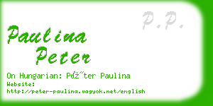 paulina peter business card